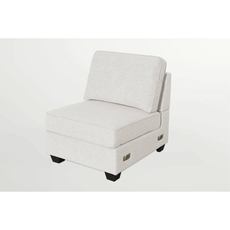 102'' Reversible Modular Sectional Sofa Couche With Ottoman