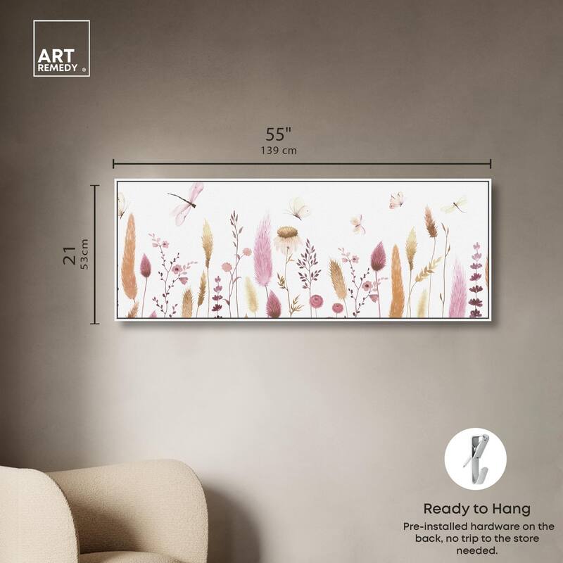 Harvest Dried Flowers Panoramic Canvas by Art Remedy