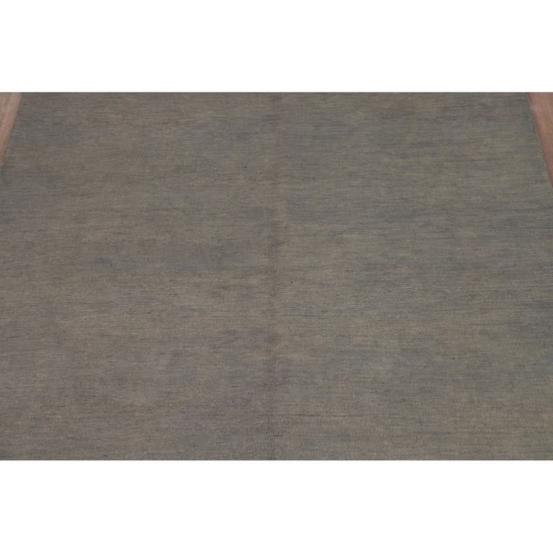 Modern Gray Blue Gabbeh Oriental Area Rug Handmade Wool Carpet - 5'0" x 6'5"