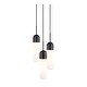 preview thumbnail 1 of 9, Vaxcel Lighting P0423 3 Light 10" Wide Suspension Mini Pendant Matte Black