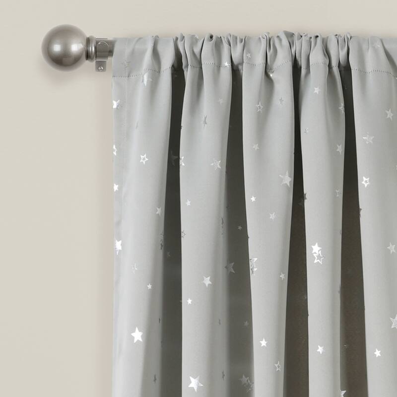 Lush Decor Star Room Darkening Window Curtain Panel Pair