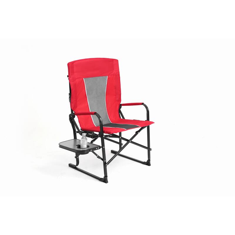 Camping Directors Chair, Heavy Duty,Oversized Portable Folding Chair With Side Table,Pocket For Beach