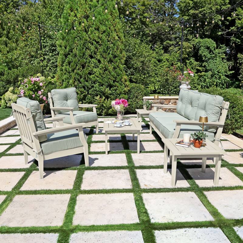 HIGHWOOD Lehigh 6-Piece Couch and Chair Deep Seating Set