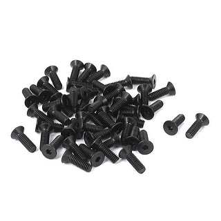 50 Vis à Tête Fraisée Hexagonale M2.5x8mm - Acier 10.9 Noir, Pour Bricolage Et Modélisme