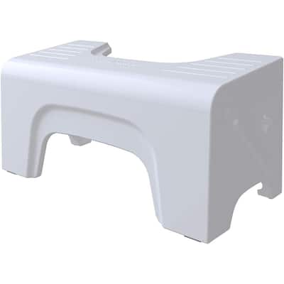Squatty Potty Fold N Stow Compact Foldable Toilet Stool, White, 8 Inch Foldable Squatting Potty Stools for Bathroom - White