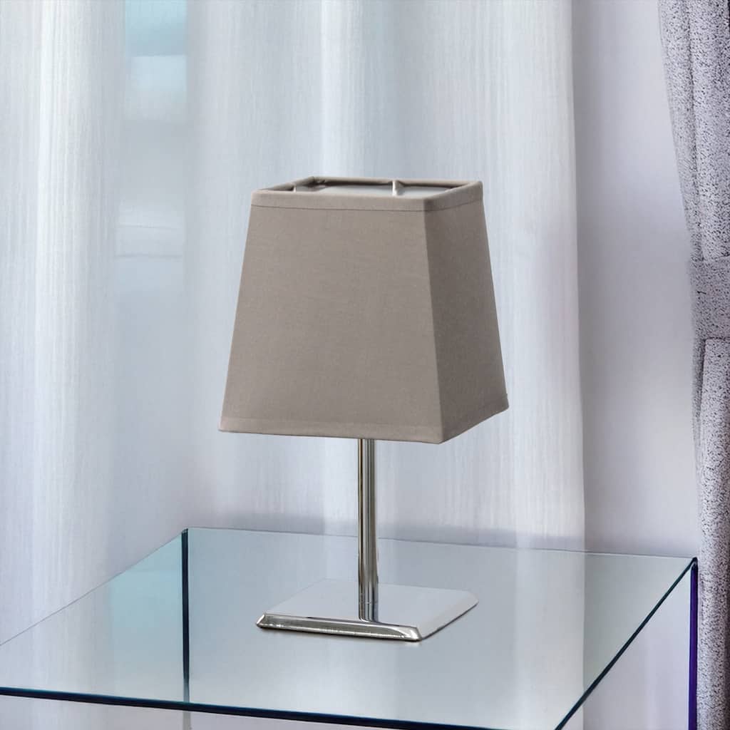 Metal Table Lamp with Geometric Shade - 9.5" - Gray