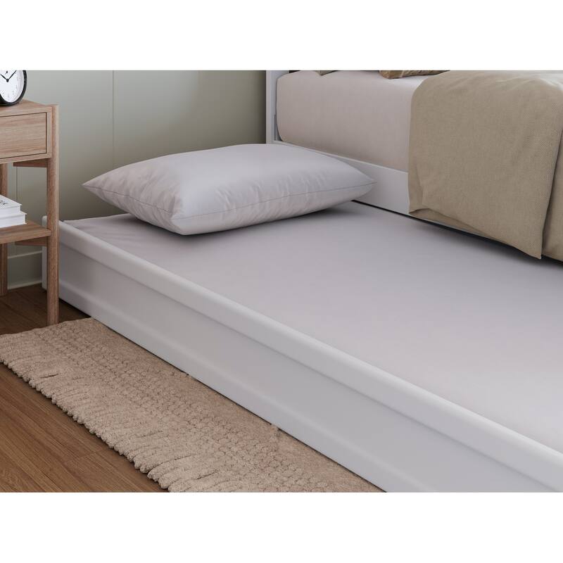 Everett Platform Bed with Panel Footboard and Twin XL Trundle