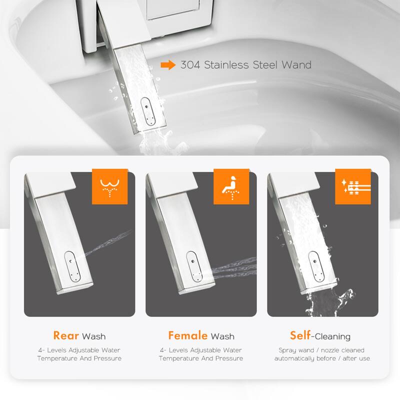Giving Tree Smart Square One-Piece Floor Toilet with Remote Control and Automatic Cover - N/A