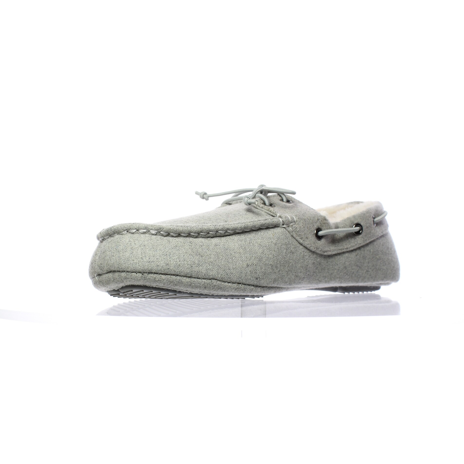 grey moccasin slippers