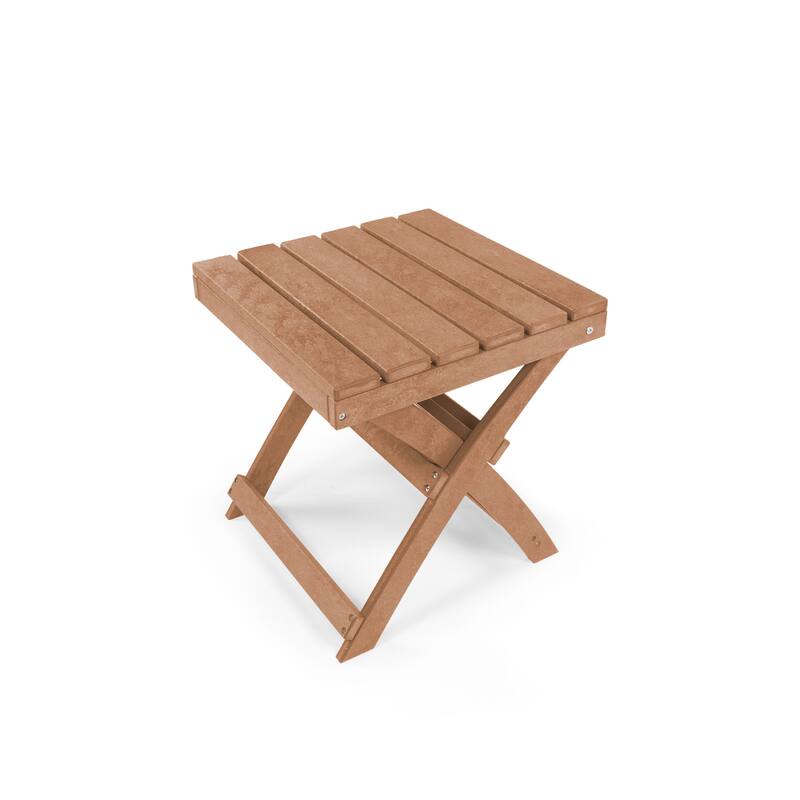 Versailles Quick Assembly All-Weather Outdoor Folding Patio Chair and Table Set - 3-piece