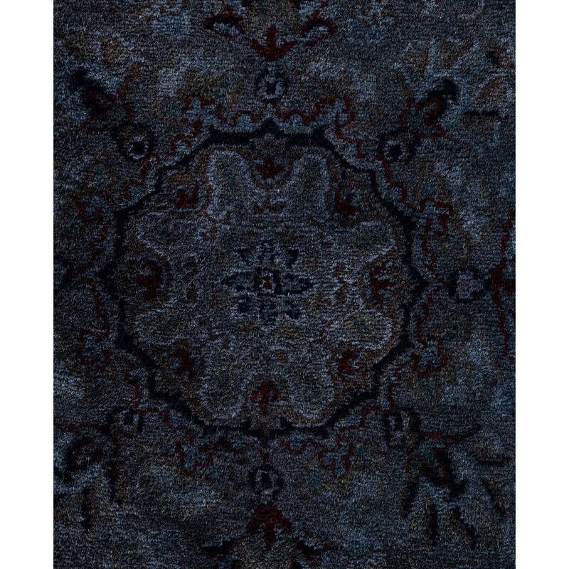 Overdyed One-of-a-Kind Hand-Knotted Area Rug - Red - 8' 1" x 8' 1"