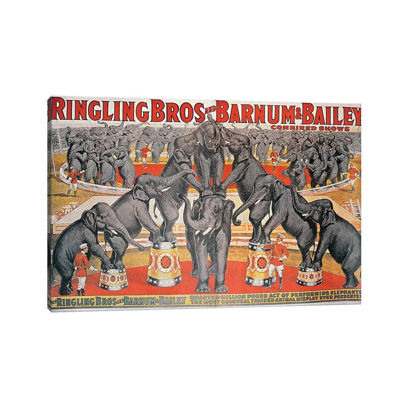 iCanvas "Barnum and Bailey Circus Poster " by American School Canvas Print