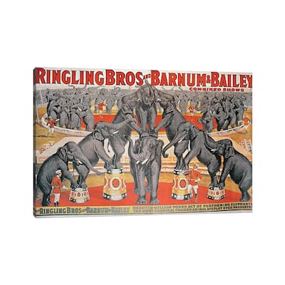 iCanvas "Barnum and Bailey Circus Poster " by American School Canvas Print