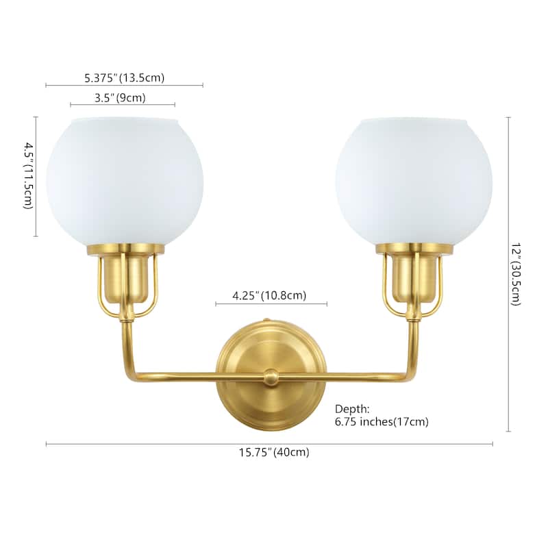 SAFAVIEH Lighting Shinobu Wall Sconce - 16" W x 7" D x 12" H - 16Wx7Dx12H