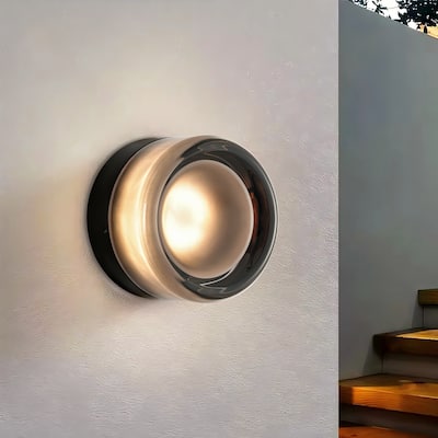 Modern Dome Dimmable LED Bathroom Vanity Light/Glass Dimple Wall Sconces
