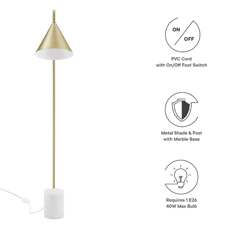 Ayla Marble Base Floor Lamp