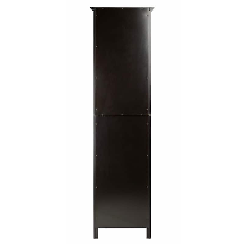 Burgundy Wine Display Tower, Black - 18.11 x 12.99 x 66.85 inches