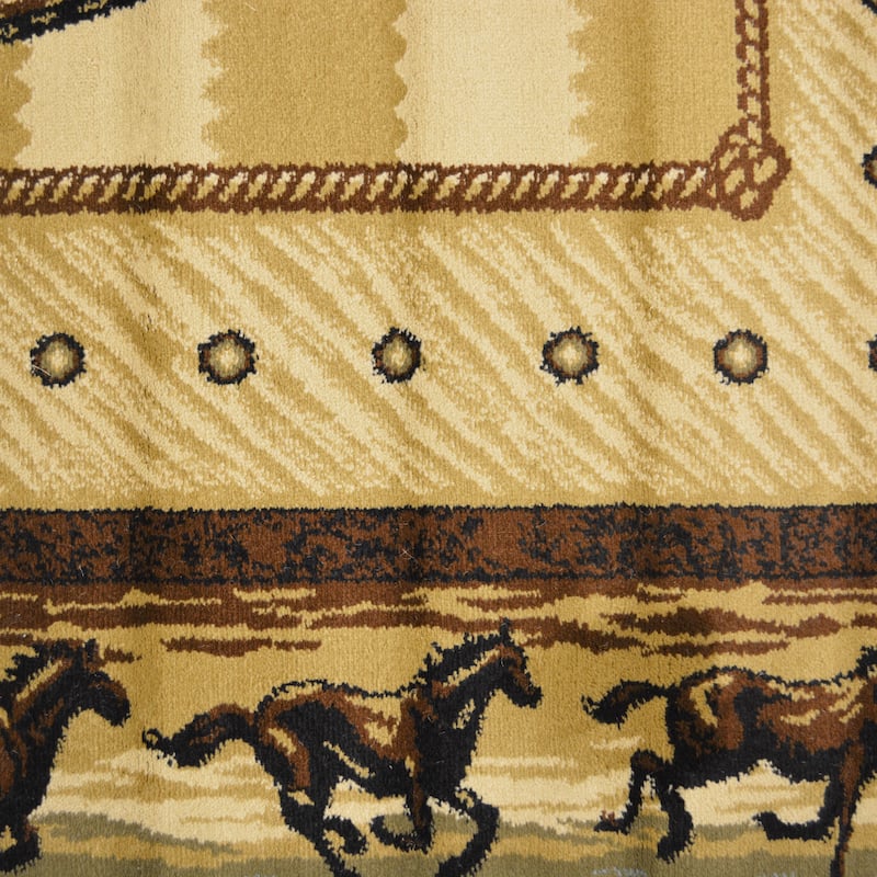 American Destination Cheyenne Western Horse Area Rug