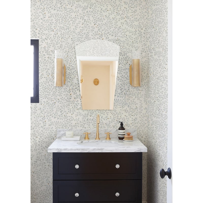 Paris Mini 22 in. W x 28 in. H Arch Polished Frameless Bathroom Vanity Mirror - 22" x 28"