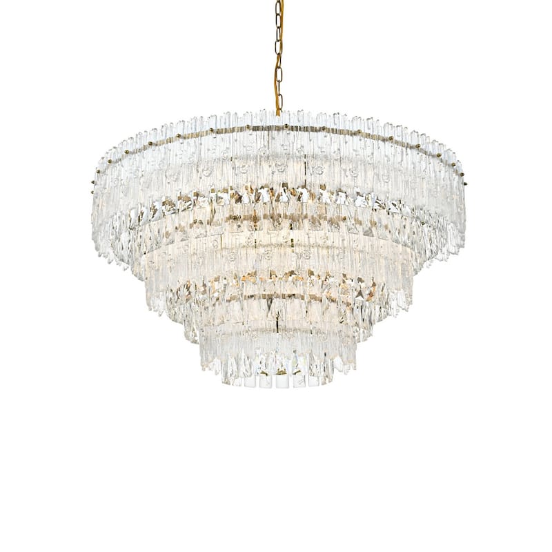 Elegant Lighting 1780D31 Emilia 10 Light 31" Wide Crystal Pendant