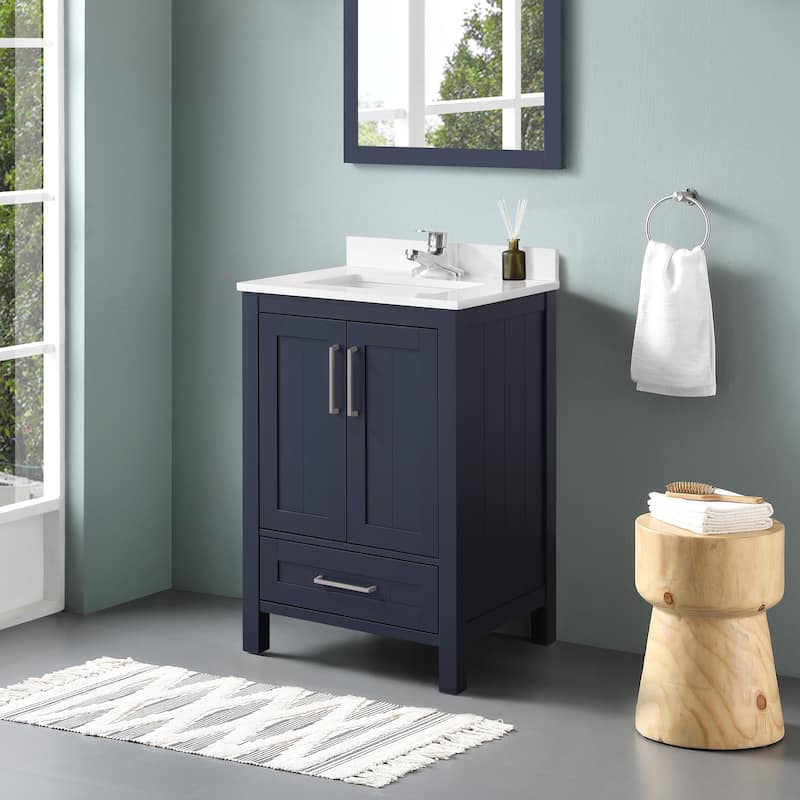 Ove Decors Kansas 24 in. Single Sink Bathroom Vanity in Midnight Blue