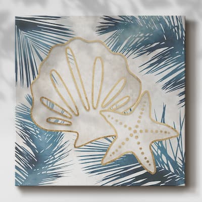 Shells and Palms I-Gallery Wrapped Canvas