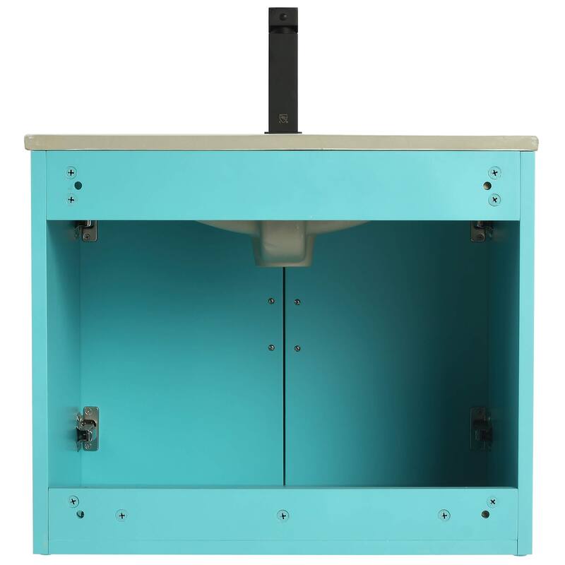 Pellabay Modern Bathroom Vanity with Fluted Circular Doors - Sink Included