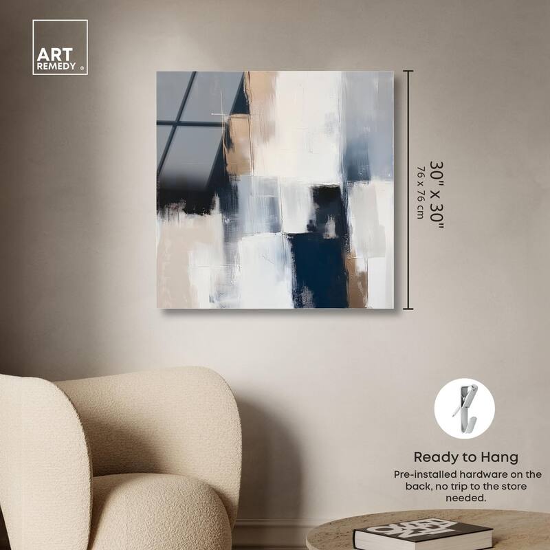 Blue Mood Depth II Acrylic by Art Remedy, Ready to Hang