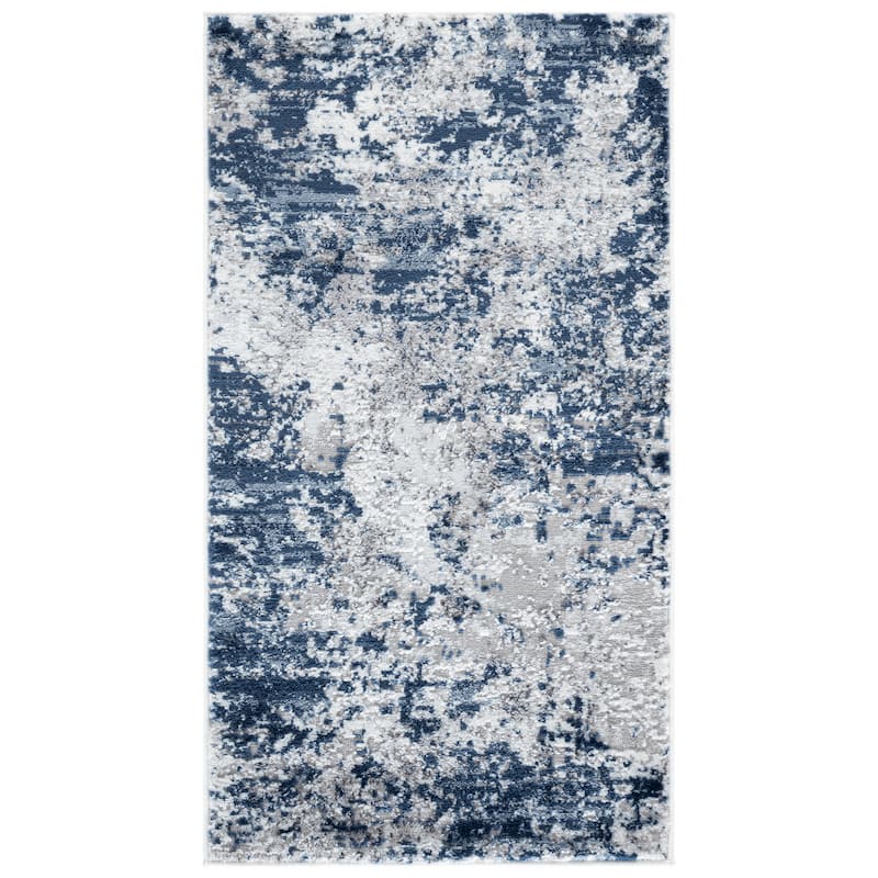 SAFAVIEH Amelia Madlaina Abstract Rug - 2'2" x 4' - Ivory/Navy