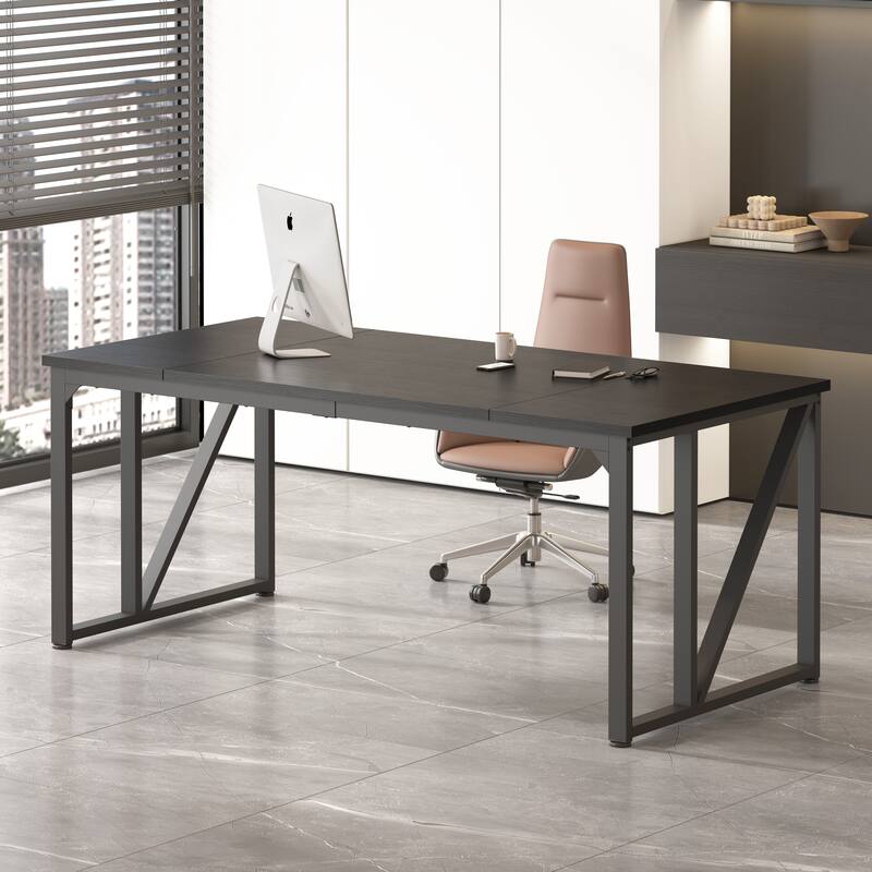 Computer Desk 70×30.7 Inch Gaming Desk with Deeper & Thicker Desktop, Office Desk Work Desk for Home Office