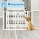 preview thumbnail 25 of 44, 3-Panel Indoor Foldable Dog Gate - 54x24-Inch Wood Freestanding Pet Fence