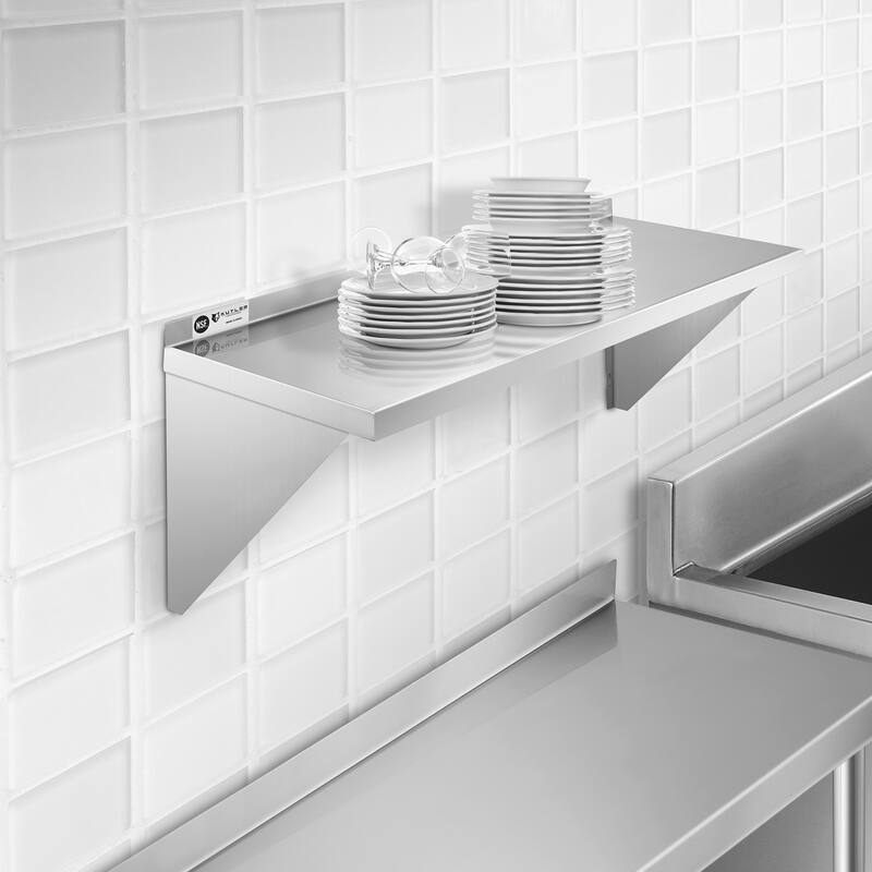 Stainless Steel Shelf NSF Commercial Kitchen Wall Shelving