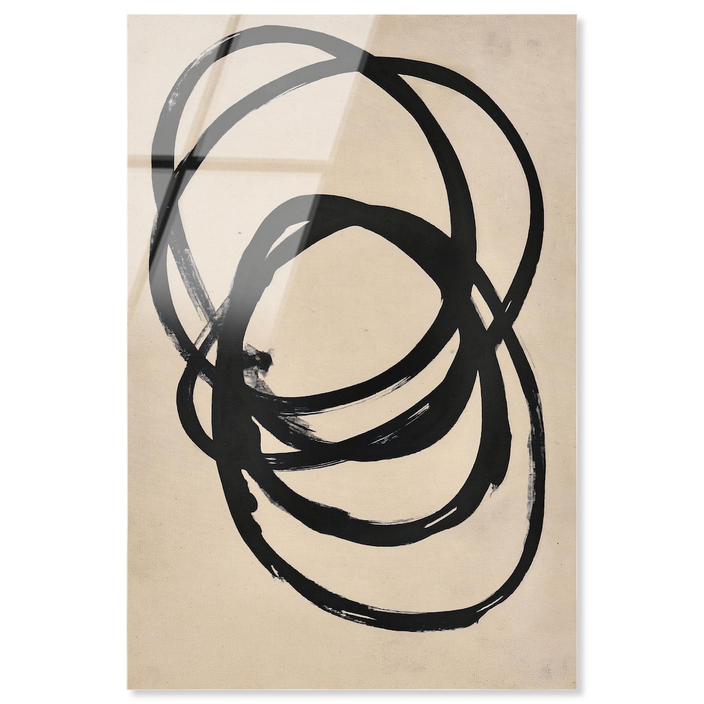 Beige Black II Acrylic by Art Remedy, Ready to Hang