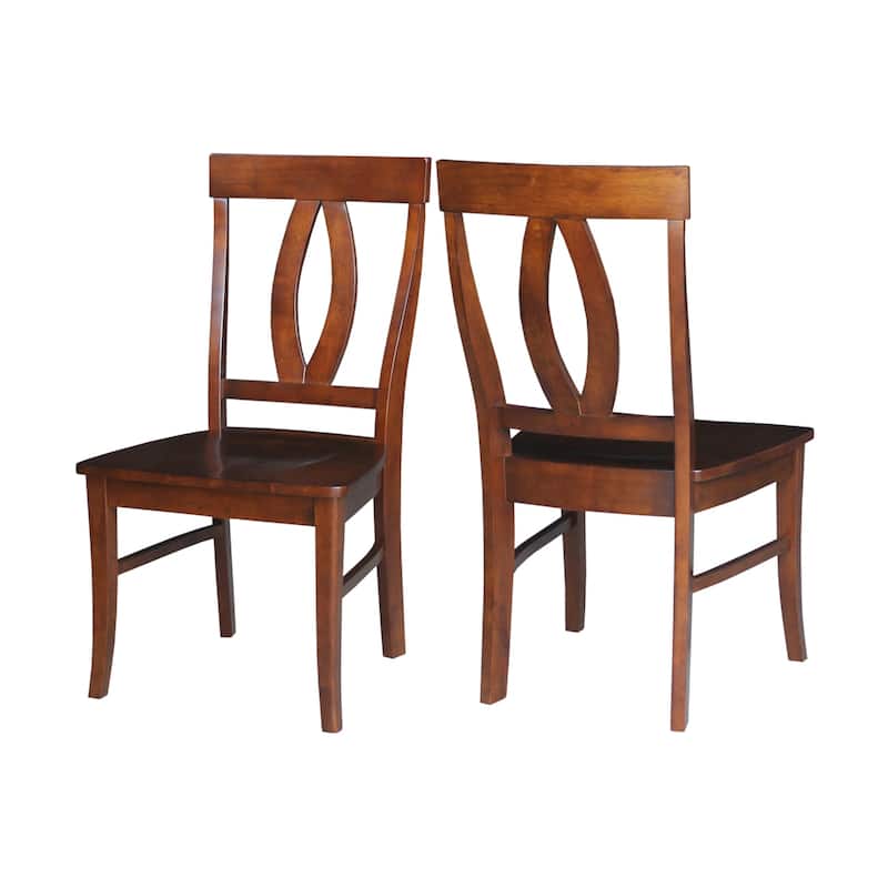 International Concepts Solid Wood Cosmo Dining Chairs, Set of 2