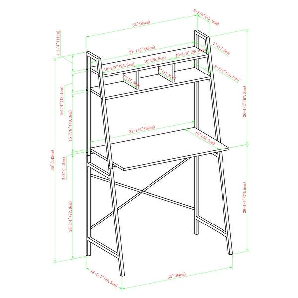 Middlebrook 33-Inch Industrial Angled Frame Desk - Bed Bath & Beyond ...