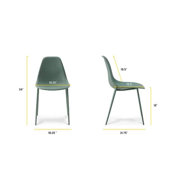 dimension image slide 5 of 8, Poly and Bark Isla Chair (Set of 2)