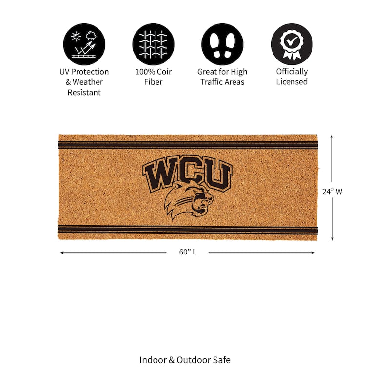 Western Carolina University Monochrome Indoor/Outdoor Coir Door Mat