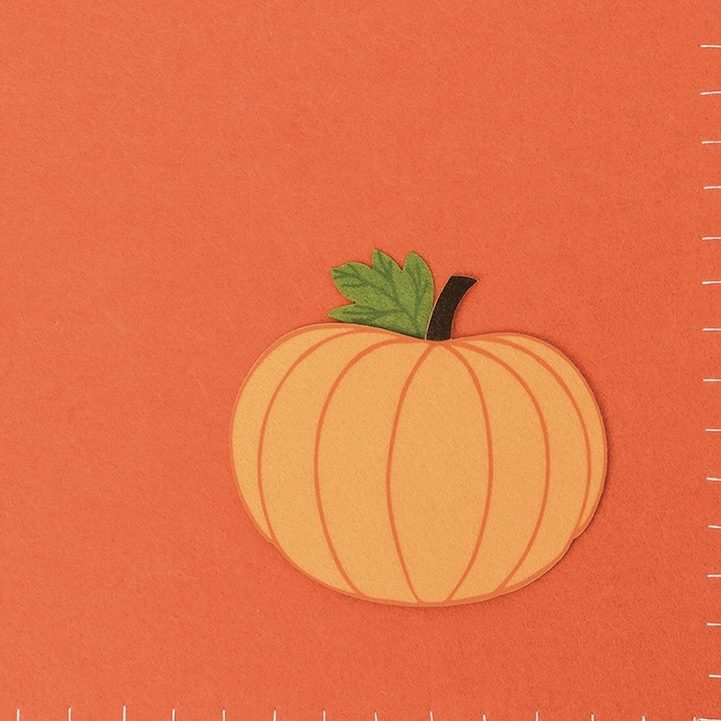Felt Harvest Pumpkin Placemat Set of 6