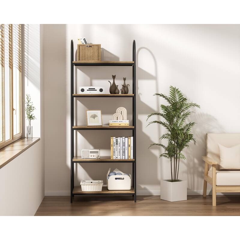 Tristan 71 Inch Shelving Unit in Natural Driftwood - 71"