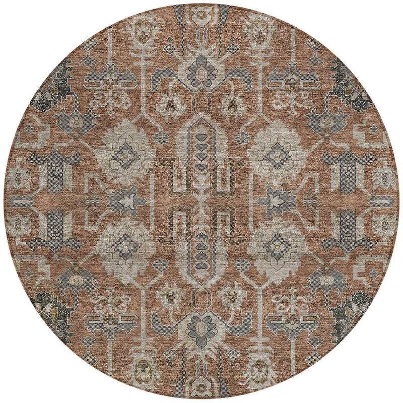 HomeRoots Oriental Traditional Rectangle Outdoor Rug