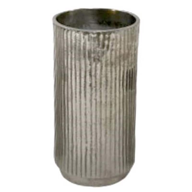 Round Flower Pot - 11.75" - Brass Tone
