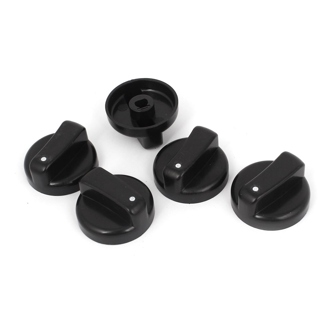 4 Pcs Black Kitchen Gas Stove Cooker Oven Control Rotary Switch Knobs Plastic 