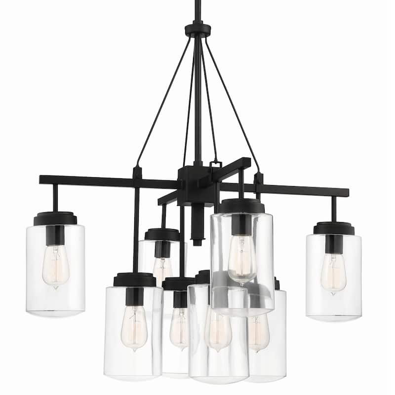 Craftmade Crosspoint 8 Light 30" Wide Outdoor Chandelier - Espresso