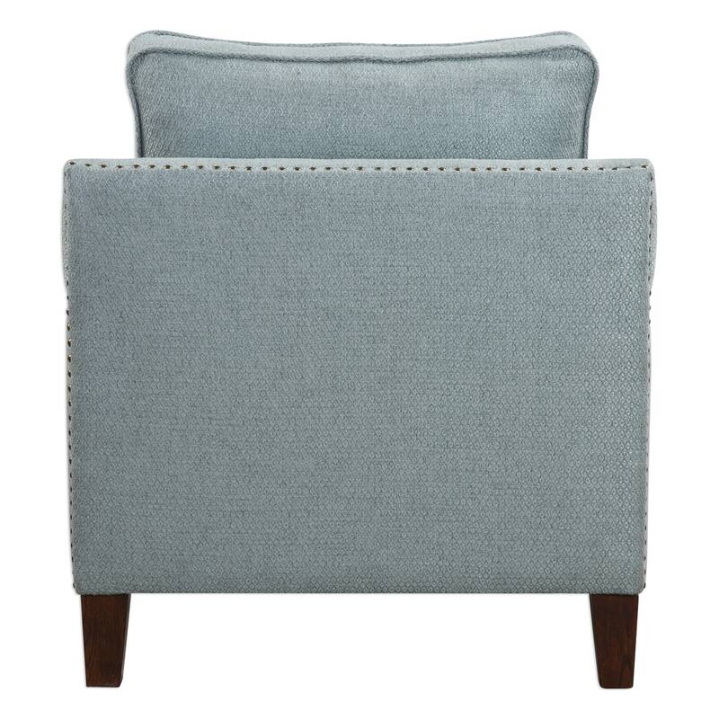 Uttermost Charlotta 31 Inch Wide Wood Frame Accent Chair with Nailhead