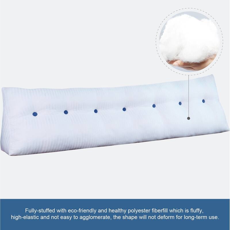 WOWMAX Bed Rest Wedge Headboard Reading Pillow Back Support Elevate Cushion