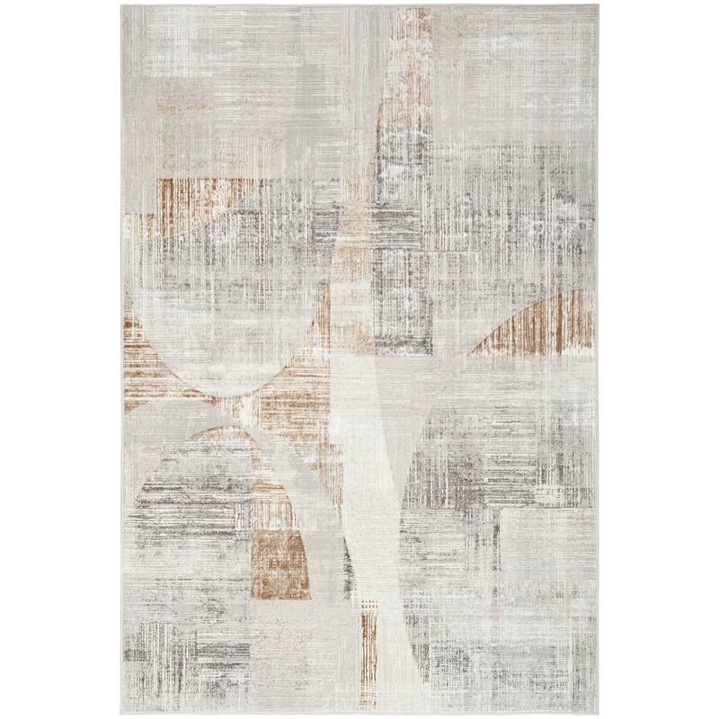 Inspire Me! Home Décor Iliana Indoor only Grey Abstract Area Rug - 7'10" x 9'10" - Grey