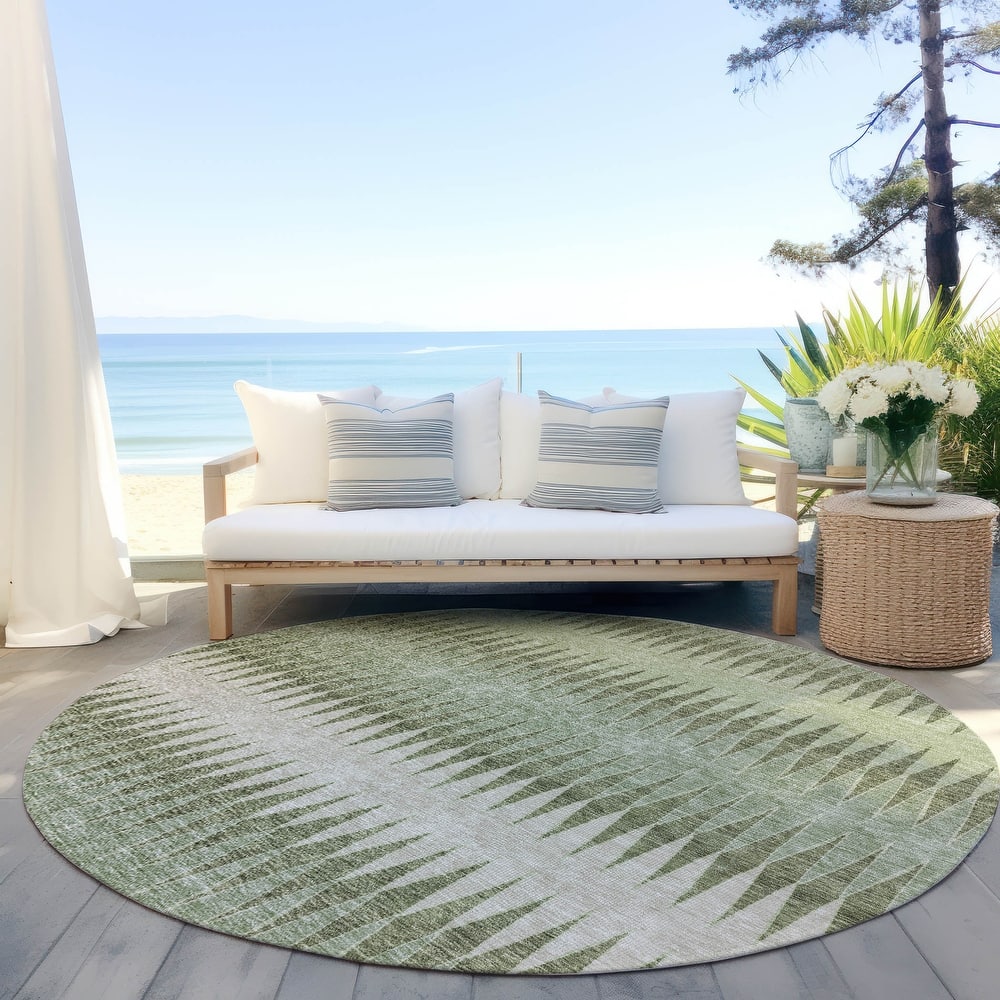 Machine Washable Indoor/ Outdoor Chantille Contemporary Rug