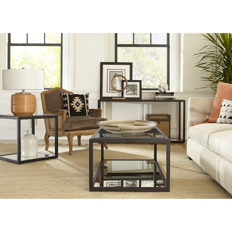 Ellis Smoked Glass Top Coffee Table