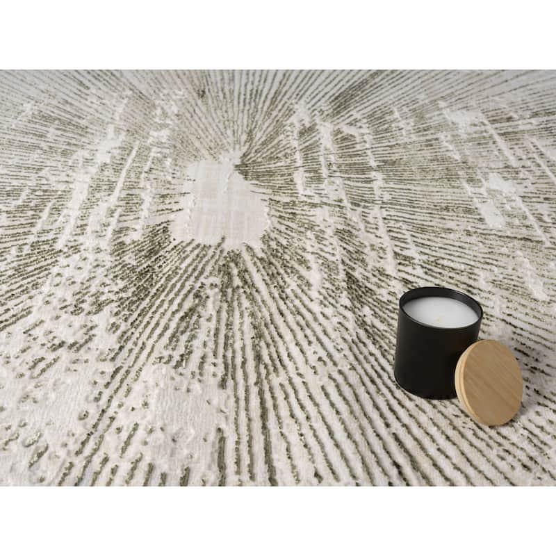 Mila Collection Geometric Contemporary Area Rug