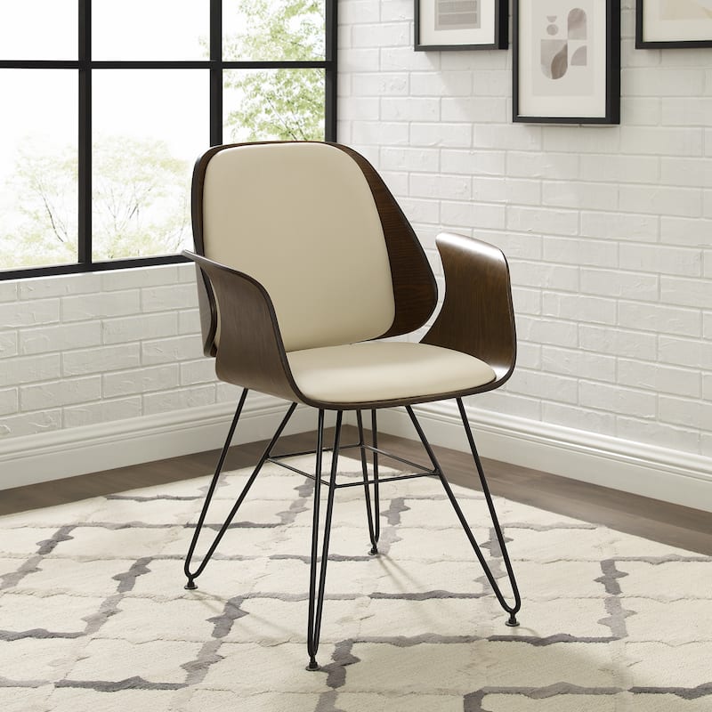 Corvus Marsala Industrial Mid-Century Accent Chair